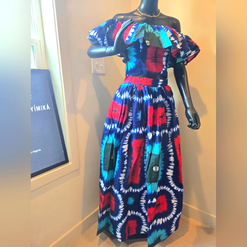 Ankara Crop Top and Maxi set